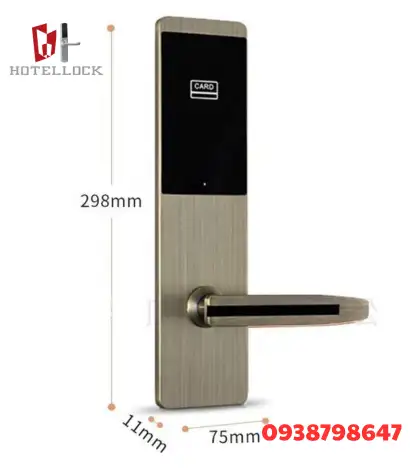 Khóa cảm ứng thông minh khách sạn, khóa cửa kim loại thông minh không chìa
