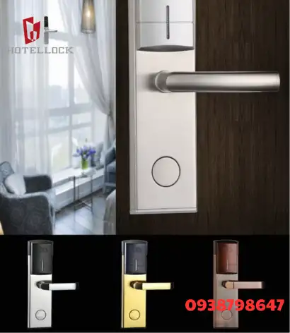 Khóa thông minh chất liệu thép không gỉ tốt với chìa khóa RFID kiểm soát truy cập cửa khách sạn, khóa điện tử