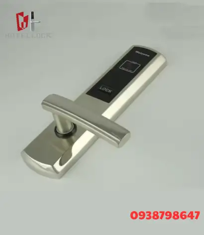 Khóa cửa thông minh khách sạn điện tử RFID bằng thép không gỉ cho độ dày cửa từ 38mm đến 70mm