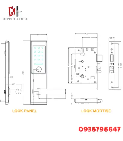 Khóa điện tử Smart F08 chip 13.56Mhz M1, khóa cửa khách sạn RFID