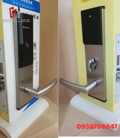 Khóa cửa cảm ứng khách sạn-Khóa thẻ RFID thép không gỉ, phần mềm quản lý miễn phí