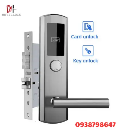 Hộp thép không gỉ 304, khóa cửa RFID điện tử với hệ thống kiểm soát ra vào khách sạn thông minh
