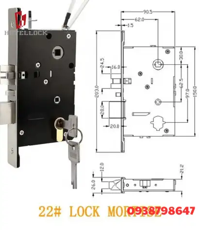 Khóa cửa thẻ RFID thông minh khách sạn H-11803