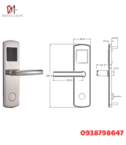 Khóa điện tử ký túc xá thẻ RFID thông minh thép không gỉ 304