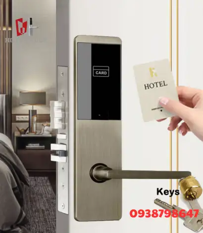Thẻ khóa kỹ thuật số khách sạn RFID Khóa cửa thông minh khách sạn