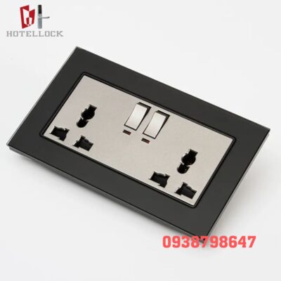 Ổ cắm điện kính cường lực 15B-2BKSL-Hoa Kỳ