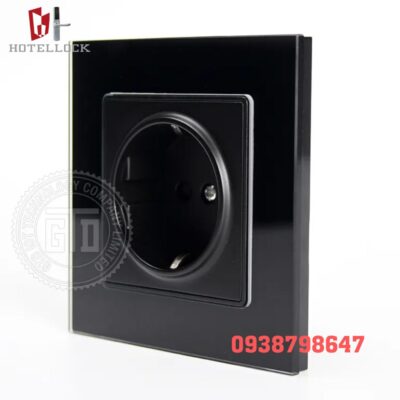 Ổ cắm tường thông minh khách sạn kiểu châu Âu 15B-EU-G-BK