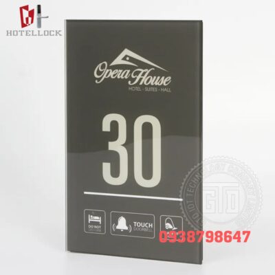 Tấm kính cảm ứng gắn ở cửa phòng 15DDP-GY-D