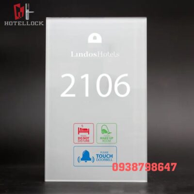 Tấm bảng gắn cửa thông minh khách sạn 15DDP-WH1