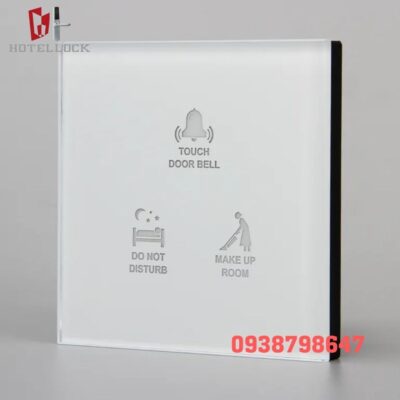 Tấm kính cường lực pha lê cửa điện phòng khách sạn 15DDP-WH86-AC