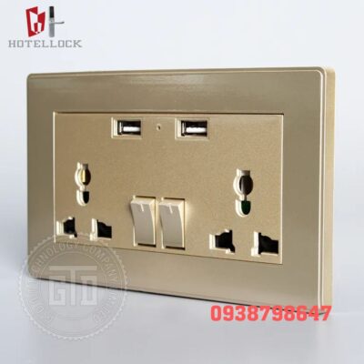 Ổ cắm đa năng khách sạn thông minh có USB 15UK-PCP-146