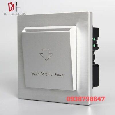 Công tắc tiết kiệm năng lượng khách sạn màu bạc 17D-SV-CS-M