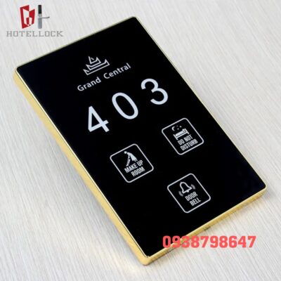 Bảng gắn cửa khách sạn pha lê G12DP-BKG
