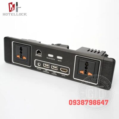 Ổ cắm đa năng USB khách sạn sang trọng CNC G15BMK-ABK2