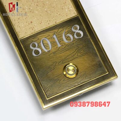 Tấm bảng số phòng khách sạn hợp kim kích thước lớn đá cẩm thạch G29DP-GD