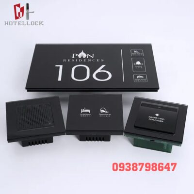 Tấm cửa điện tử phòng khách sạn thông minh 15DDP-BK-D-4