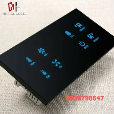 Bảng điều khiển thiết bị chuyển mạch phòng khách sạn G13SS-BK