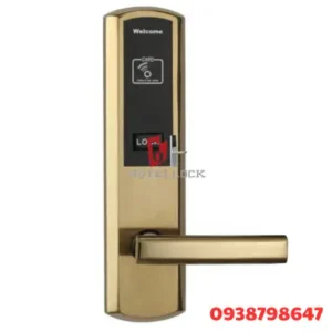 Khóa cửa thông minh khách sạn điện tử RFID bằng thép không gỉ cho độ dày cửa từ 38mm đến 70mm