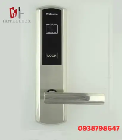 RFID (11) Khóa cửa thông minh khách sạn điện tử RFID bằng thép không gỉ cho độ dày cửa từ 38mm đến 70mm