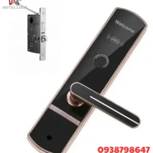 Bộ khóa cửa hệ thống kiểm soát an ninh khách sạn với tay nắm thẻ RFID
