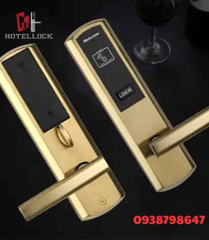 RFID (14) Khóa cửa thông minh khách sạn điện tử RFID bằng thép không gỉ cho độ dày cửa từ 38mm đến 70mm