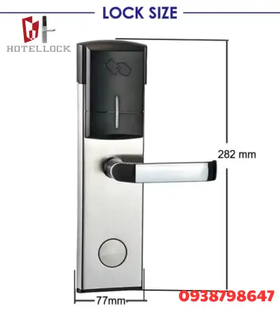 RFID (19) Khóa thông minh chất liệu thép không gỉ tốt với chìa khóa RFID kiểm soát truy cập cửa khách sạn, khóa điện tử