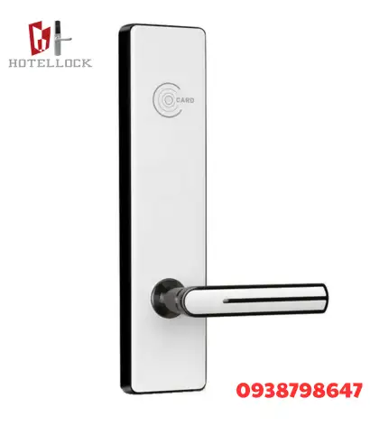 RFID (49) Khóa cửa điện tử RFID tay gạt – Giải pháp khóa thẻ từ hiện đại cho khách sạn