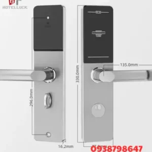 Khóa cửa khách sạn RFID 304 Stainless Steel 330×77 – Smart Card