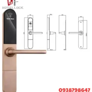 Khóa khách sạn RFID- 3585 khóa cơ khí RFID kiểm soát truy cập cửa khách sạn phù hợp với độ dày cửa 30mm