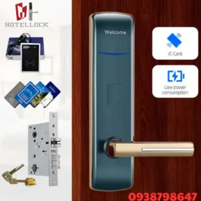 Khóa cửa khách sạn bằng hợp kim kẽm RFID thông minh M1 13.56MHZ