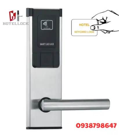 RFID (9) Ổ khóa đầu đọc thẻ thông minh RFID khách sạn cho cửa gỗ